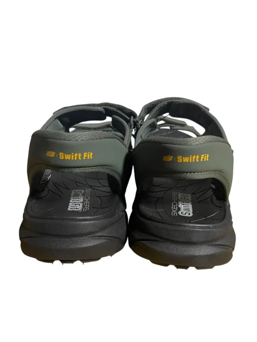 Skechers Mens Swift Fit Hands-Free Water Sandals Size 12 Green Adjustable Straps